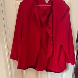 Alfred Dunner Vibrant Red Blazer